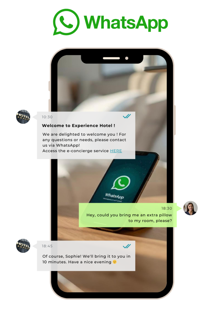 A WhatsApp exchange with a guest