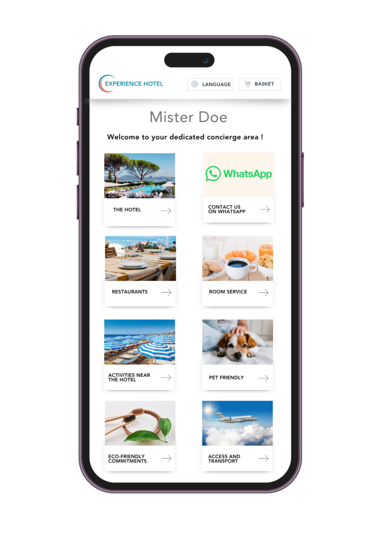 Hotel concierge services displayed