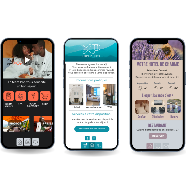 Exemples de Guest App pour hotels