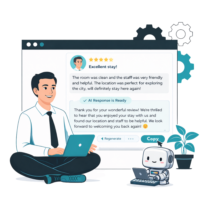 Hotel review answer by AI