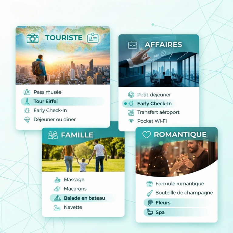 Exemple de segmentation possible avec un CRM hotelier