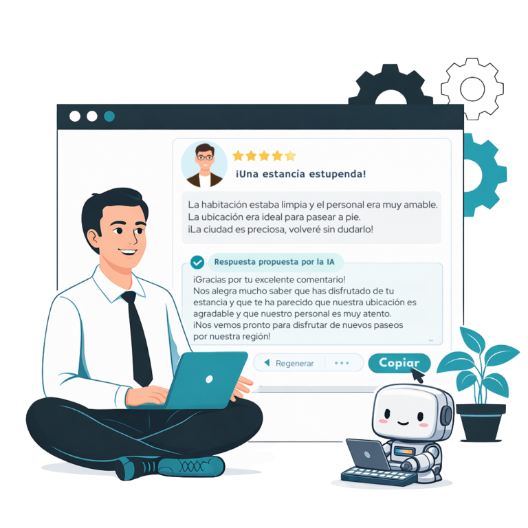 Respuesta generada por IA para una respuesta a una reseña de un hotel